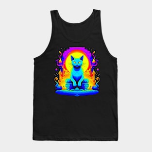 Reigning Cat On Throne Tank Top